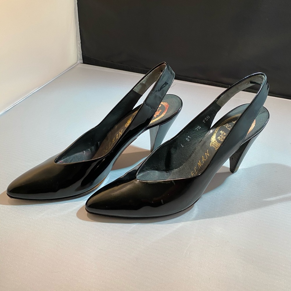 Delman women’s black evening heels